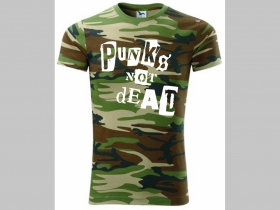 Punks not Dead pánske maskáčové tričko 100 %bavlna 